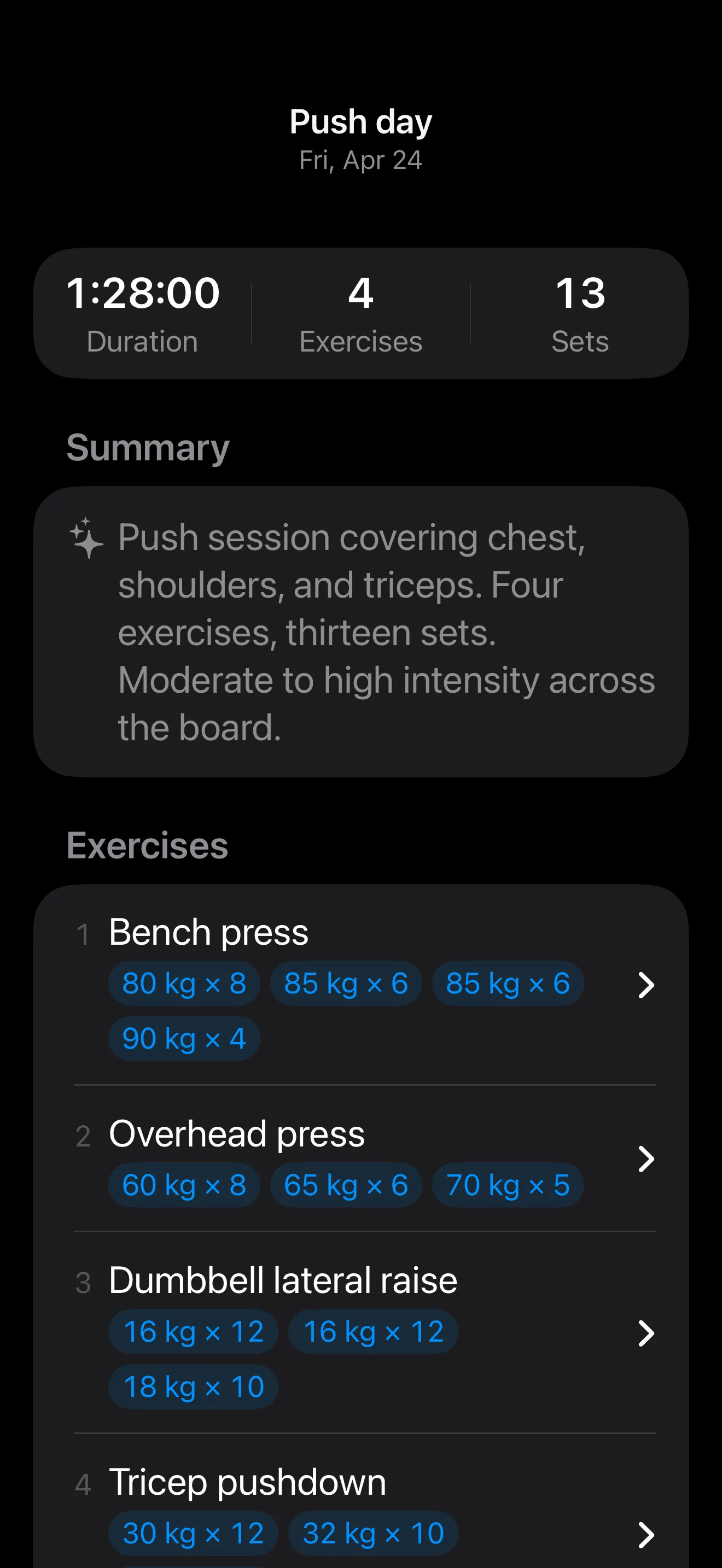 VoxLift Session screen